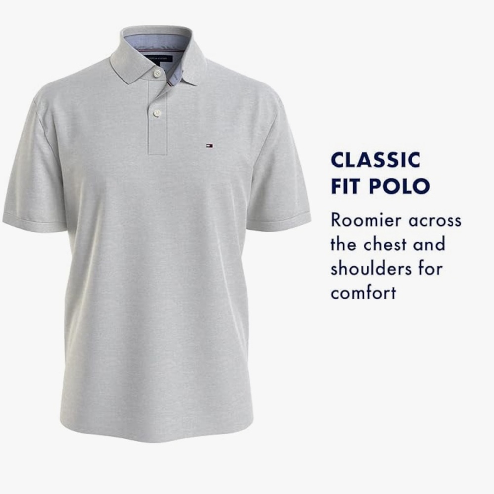 TOMMY HILFIGER Men’s Classic Fit Pink Polo